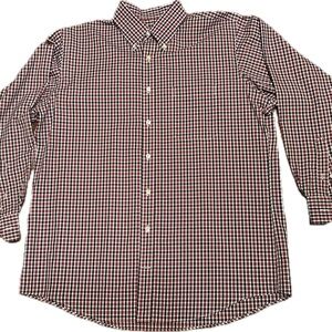 Kirkland~Signature~Traditional Fit~Dress Shirt~Red~White~Blue~Men’s ~Sz 16 32/33